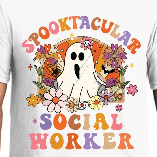 Spooktacular Social Worker Happy Halloween Spooky Matching Pajama Set