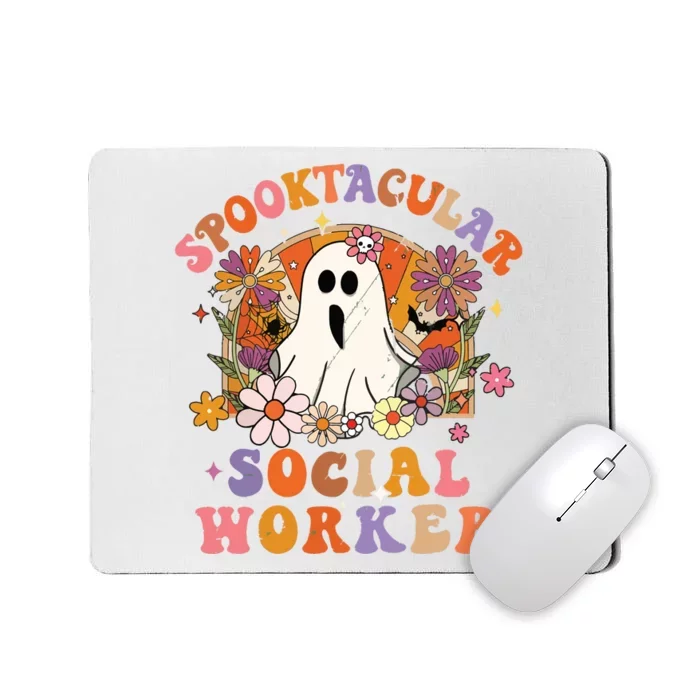 Spooktacular Social Worker Happy Halloween Spooky Matching Mousepad