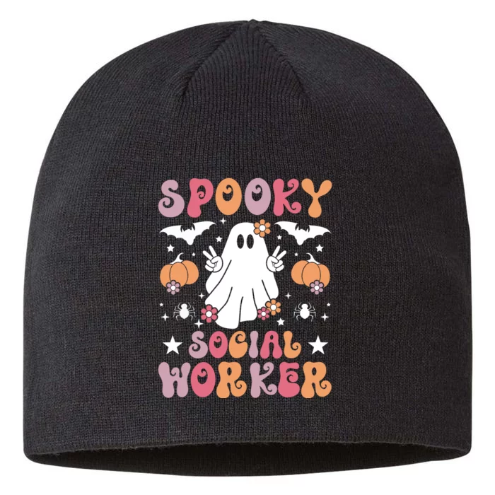 Spooky Social Worker Halloween Best Social Workers 8 1/2in Sustainable Knit Beanie