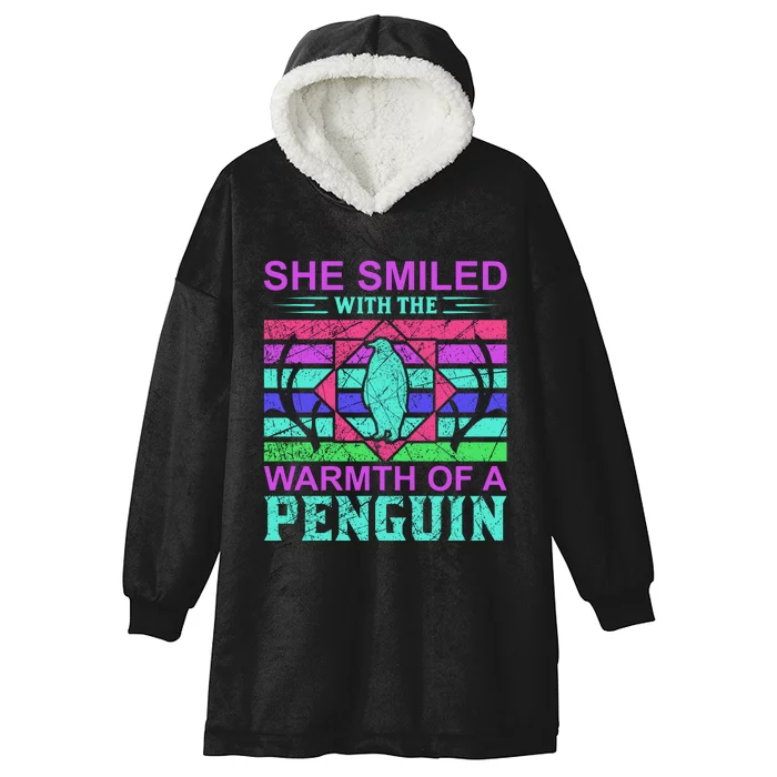 She Smiled With The Warmth Of A Penguin Hooded Wearable Blanket