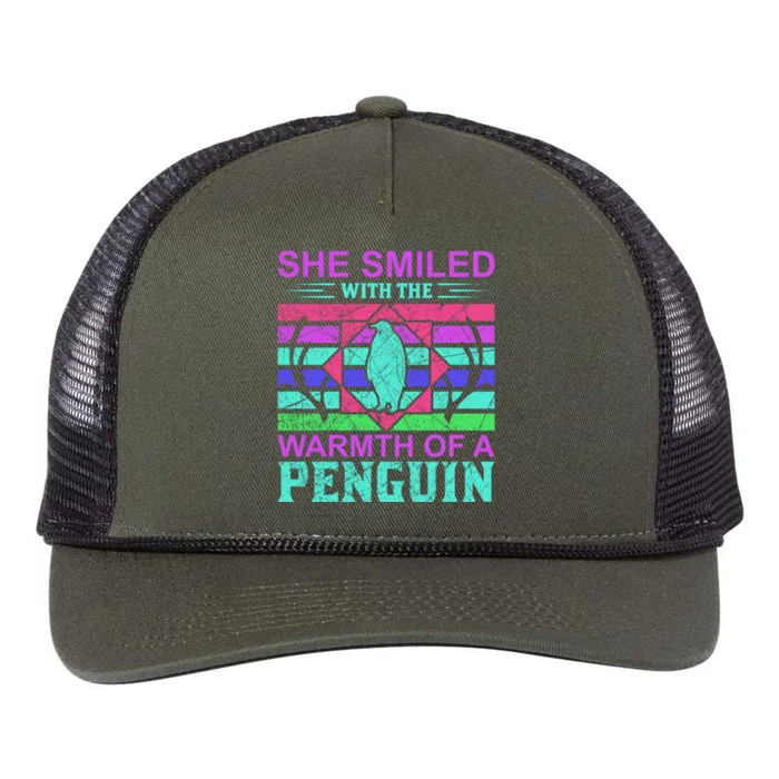 She Smiled With The Warmth Of A Penguin Retro Rope Trucker Hat Cap