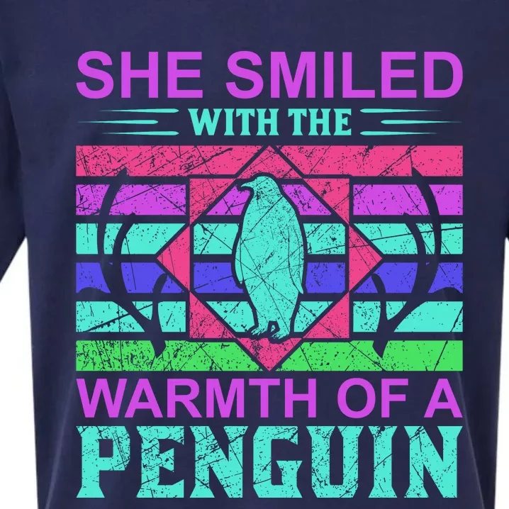 She Smiled With The Warmth Of A Penguin Sueded Cloud Jersey T-Shirt