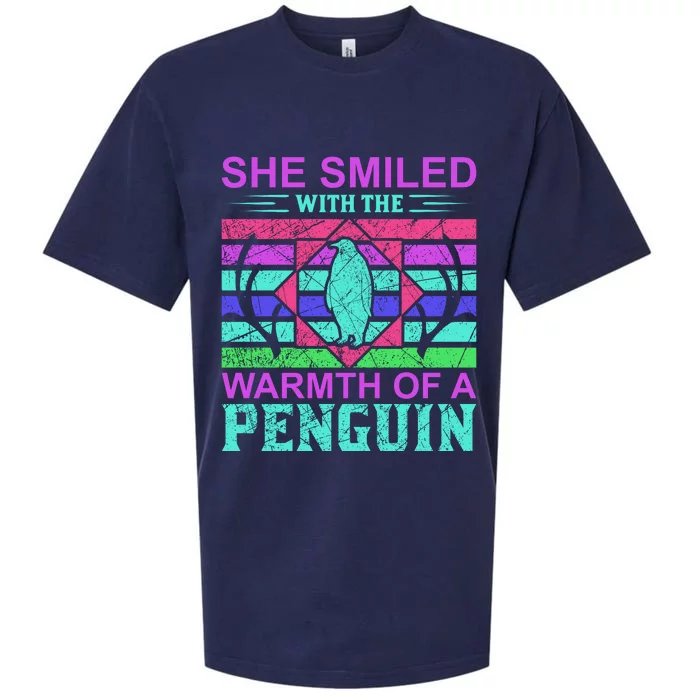 She Smiled With The Warmth Of A Penguin Sueded Cloud Jersey T-Shirt