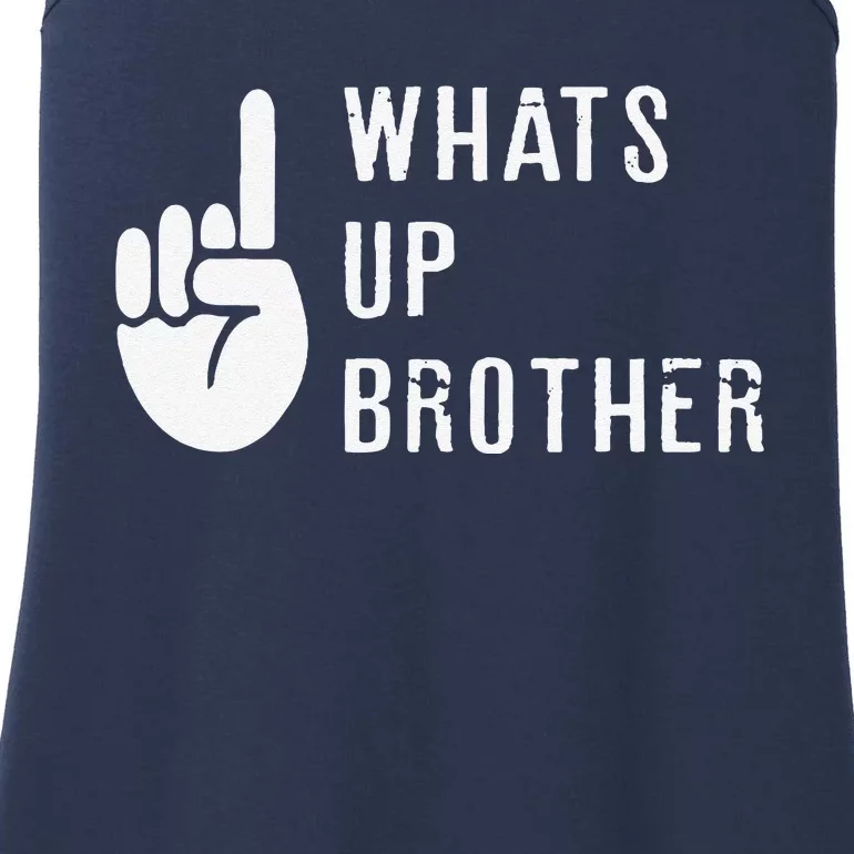 Sketch Streamer Whats Up Brother Ladies Essential Tank