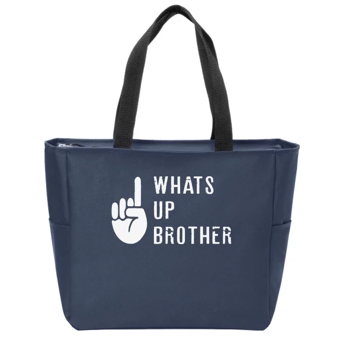 Sketch Streamer Whats Up Brother Zip Tote Bag