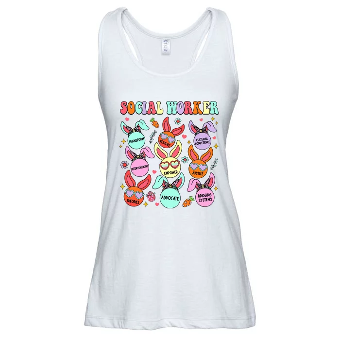 School Social Worker Funny Easter Ladies Essential Flowy Tank