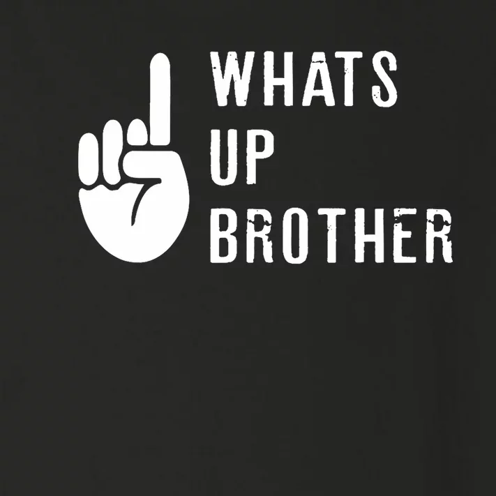 Sketch Streamer Whats Up Brother Toddler Long Sleeve Shirt