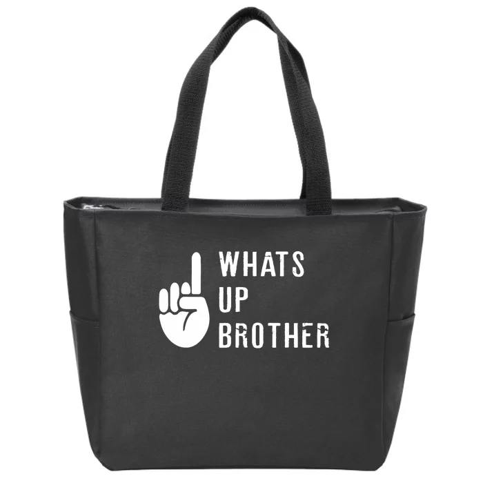 Sketch Streamer Whats Up Brother Zip Tote Bag