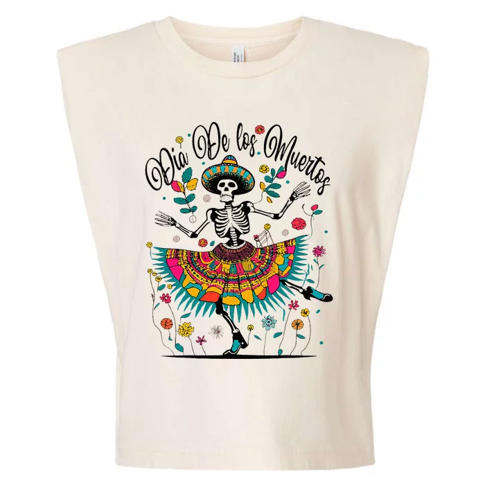 Sugar Skull Wo Day of the Dead Dia de los Muertos Garment-Dyed Women's Muscle Tee