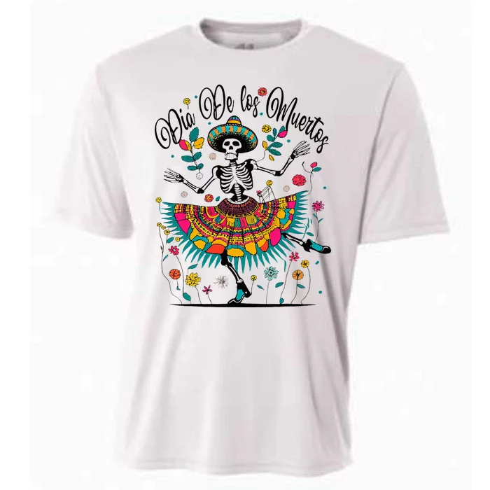 Sugar Skull Wo Day of the Dead Dia de los Muertos Cooling Performance Crew T-Shirt