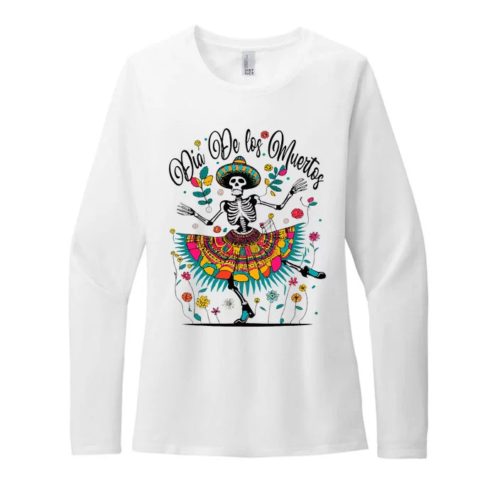 Sugar Skull Wo Day of the Dead Dia de los Muertos Womens CVC Long Sleeve Shirt