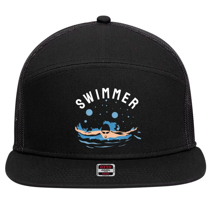 Swimmer 7 Panel Mesh Trucker Snapback Hat