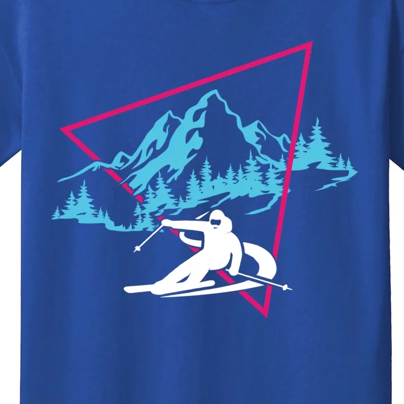 Skier Skiing Winter Sport Ski Skiers Ski Lover Great Gift Kids T-Shirt