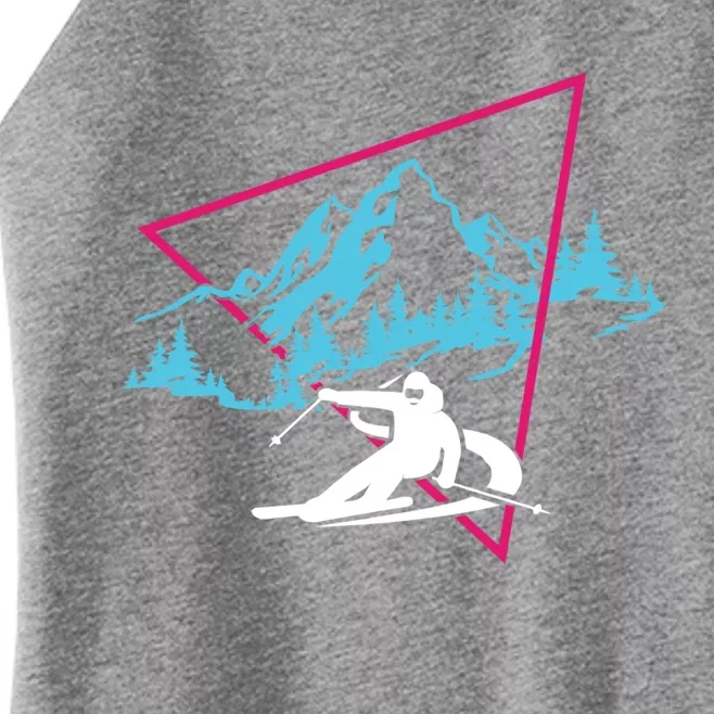 Skier Skiing Winter Sport Ski Skiers Ski Lover Great Gift Women’s Perfect Tri Rocker Tank