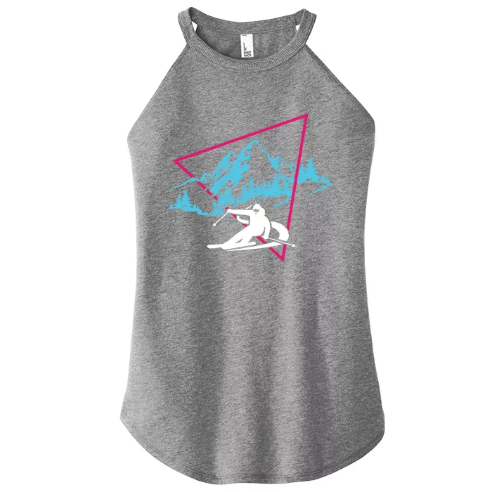 Skier Skiing Winter Sport Ski Skiers Ski Lover Great Gift Women’s Perfect Tri Rocker Tank