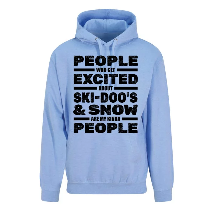 Snowmobile Skidoos Winter Snow Machine Snowmobiling Funny Gift Unisex Surf Hoodie