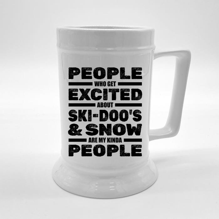 Snowmobile Skidoos Winter Snow Machine Snowmobiling Funny Gift Front & Back Beer Stein