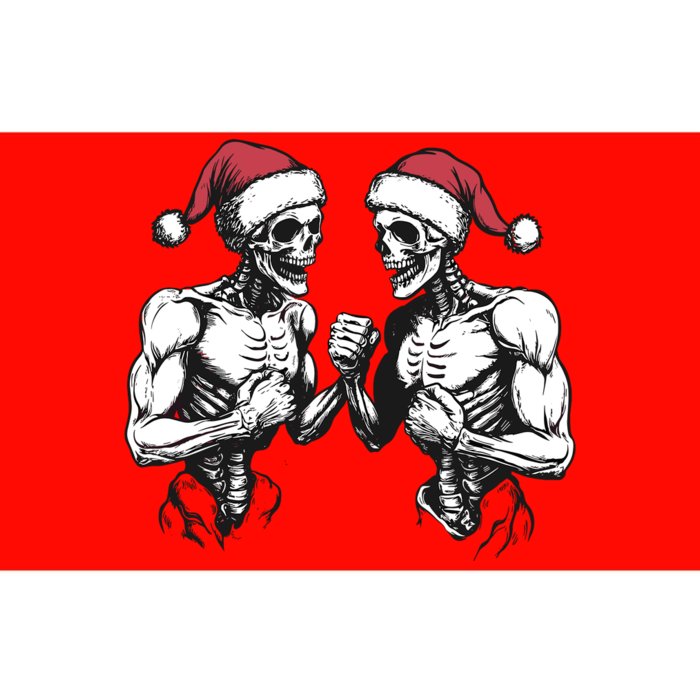 Santa Skeleton Wrestling Wrestler Halloween Christmas Xmas Bumper Sticker