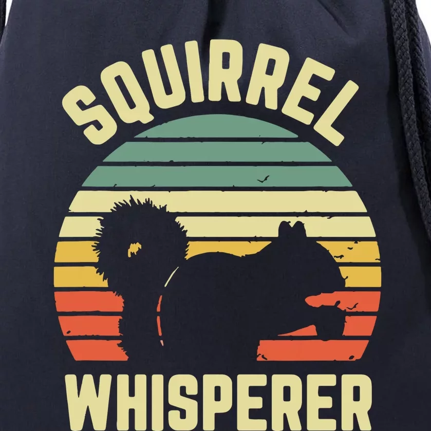 Squirrel Squirrel Whisperer Lover Retro Drawstring Bag