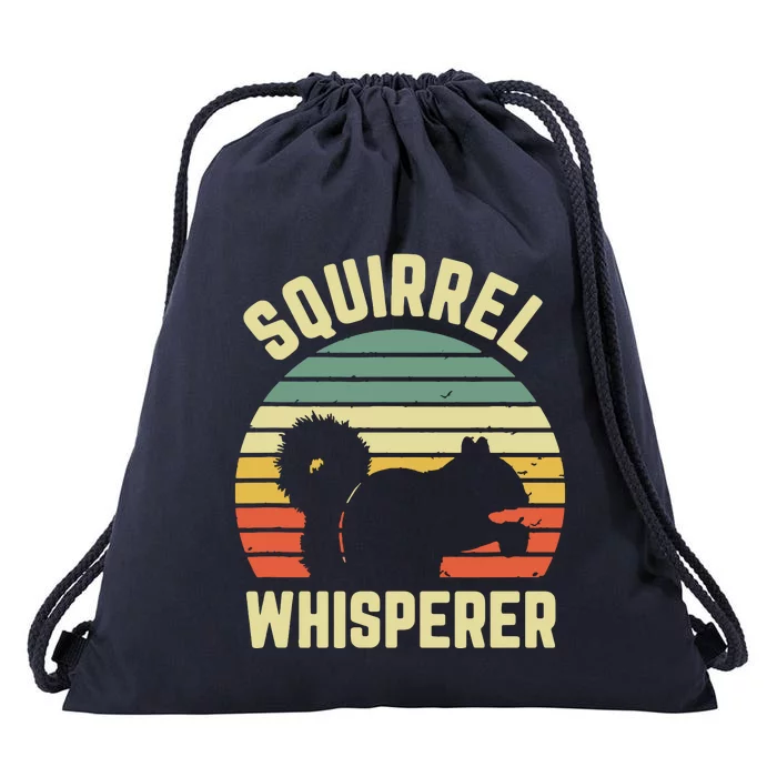 Squirrel Squirrel Whisperer Lover Retro Drawstring Bag