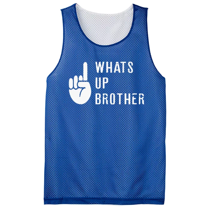 Sketch Streamer Whats Up Brother Mesh Reversible Basketball Jersey Tank