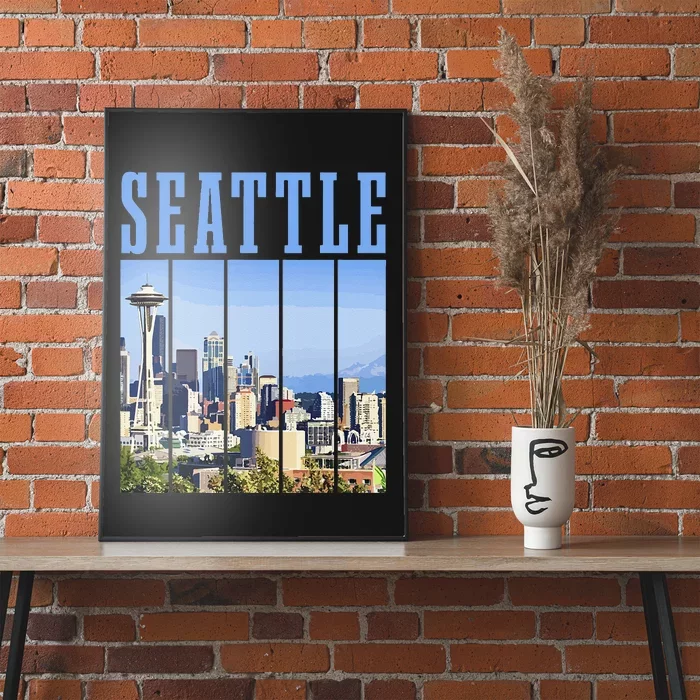 Seattle Skyline Washington Vintage Pride Poster