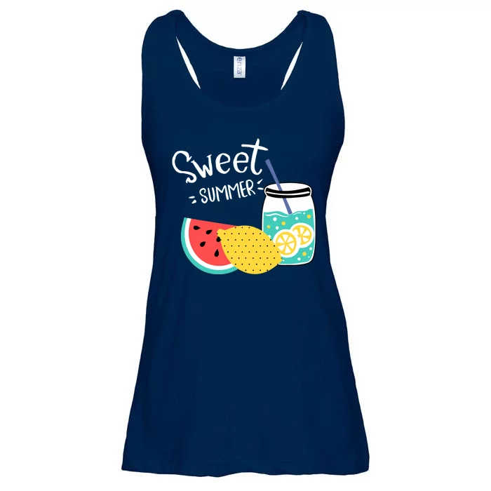 Sweet Summer Watermelon Lemonade Ladies Essential Flowy Tank