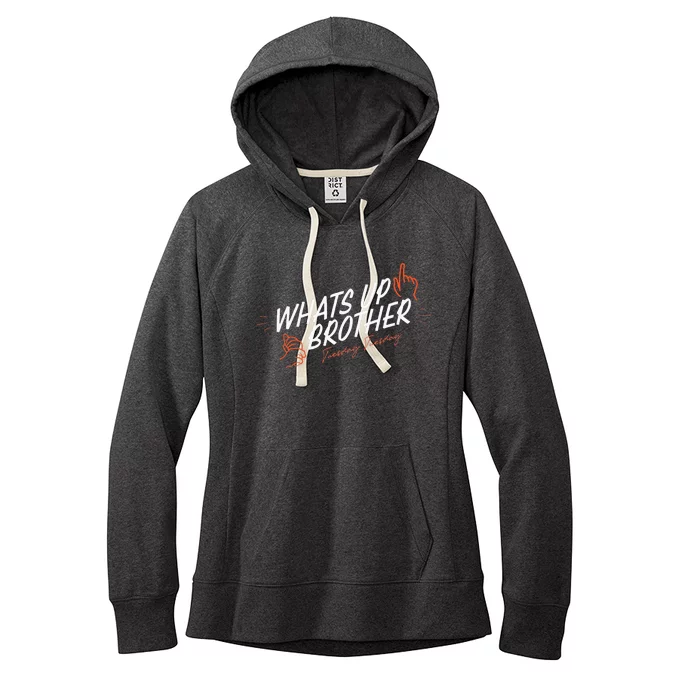 Sketch Streamer Whats Up Brother Women's Fleece Hoodie