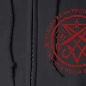 S.A.T.A.N.I.C Symbols W Latin Words Full Zip Hoodie