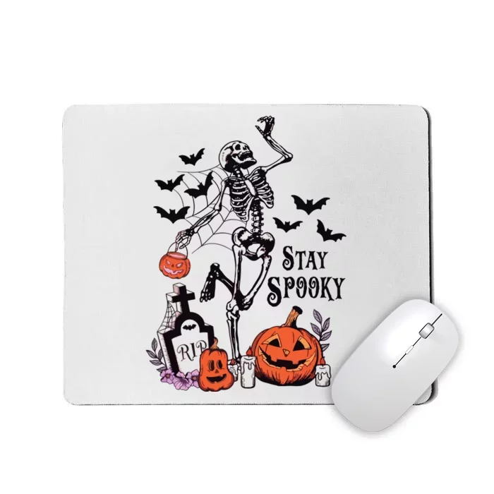 Stay Spooky Women Halloween Skeleton Fall Mousepad