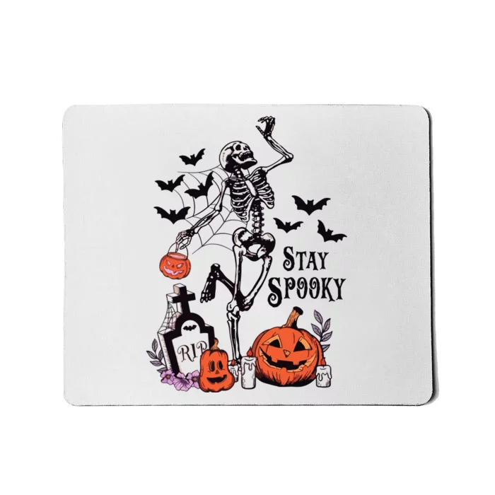 Stay Spooky Women Halloween Skeleton Fall Mousepad