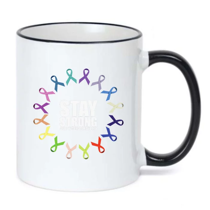 Stay Strong World Cancer Day Support Black Color Changing Mug