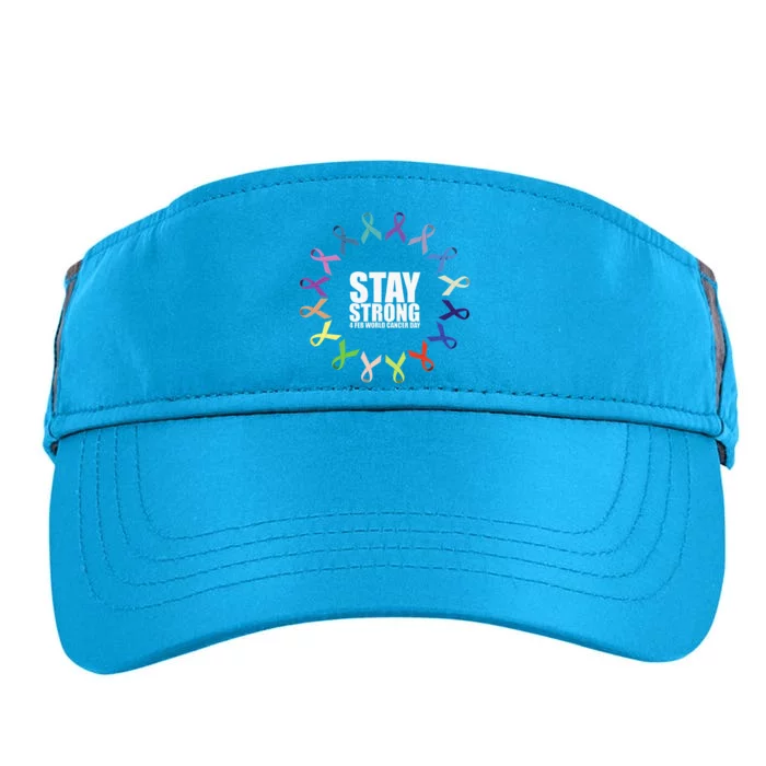 Stay Strong World Cancer Day Support Adult Drive Performance Visor