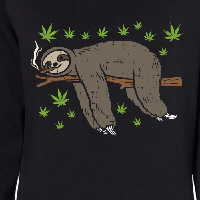 Sloth Smoking Weed Cannabis 420 Thc Marijuana Stoner Gift Womens California Wash Sweatshirt