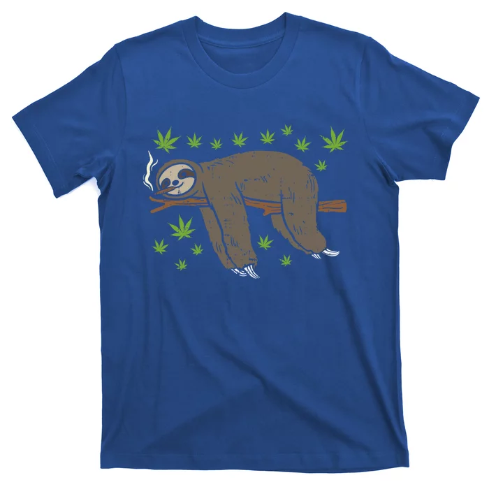 Sloth Smoking Weed Cannabis 420 Thc Marijuana Stoner Gift T-Shirt