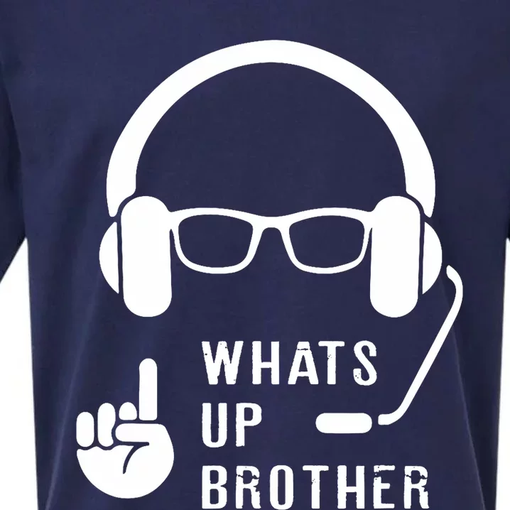 Sketch Streamer Whats Up Brother Sueded Cloud Jersey T-Shirt