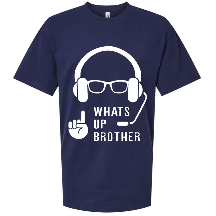 Sketch Streamer Whats Up Brother Sueded Cloud Jersey T-Shirt