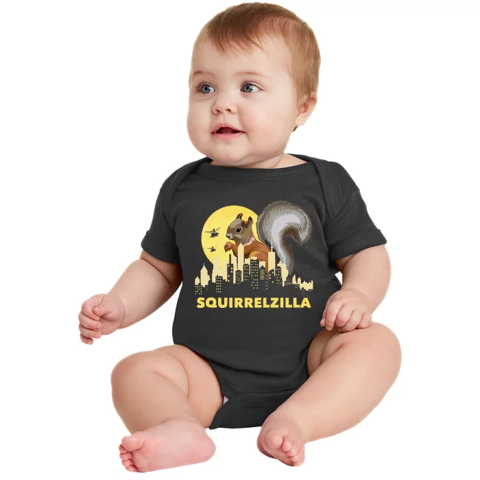 Squirrelzilla Squirrel Whisperer Squirrel Lover Animal Baby Bodysuit