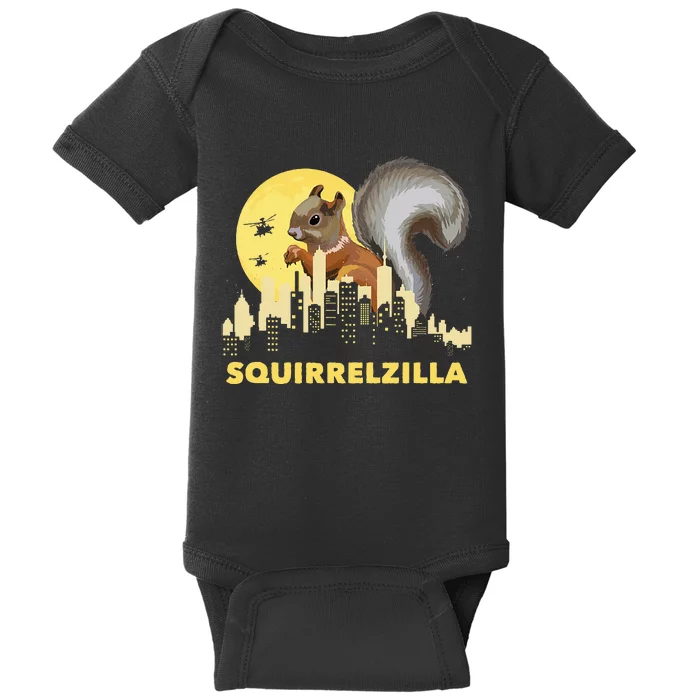 Squirrelzilla Squirrel Whisperer Squirrel Lover Animal Baby Bodysuit