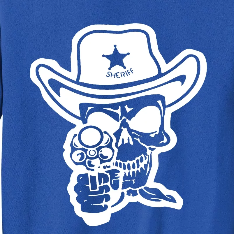 Sheriff Skull With Gun Tall Sweatshirt