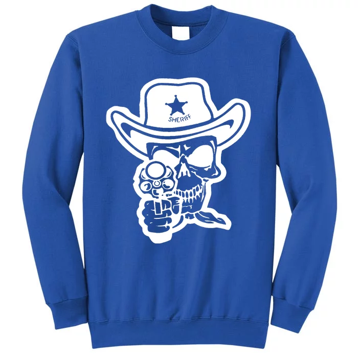 Sheriff Skull With Gun Tall Sweatshirt