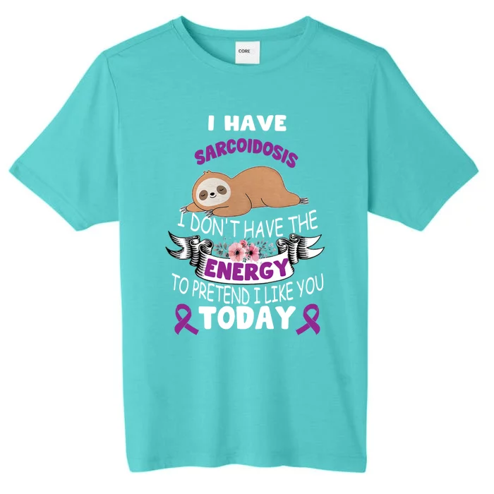 Sarcoidosis Sloth Warrior Awareness Funny Gift Halloween Purple Gift ChromaSoft Performance T-Shirt