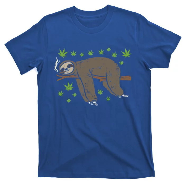 Sloth Smoking Weed Cannabis 420 Thc Marijuana Stoner Gift T-Shirt