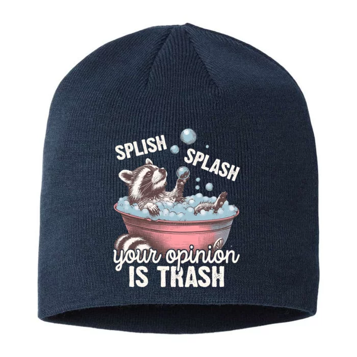 Splish Splash You Opinion Is Trash Funny Skunk 8 1/2in Sustainable Knit Beanie