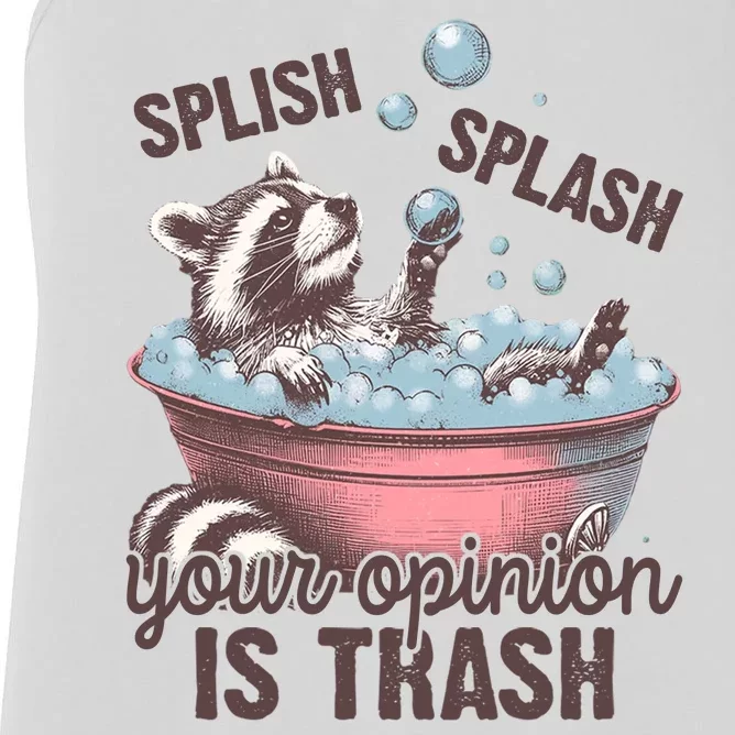 Splish Splash You Opinion Is Trash Funny Skunk Women's Racerback Tank