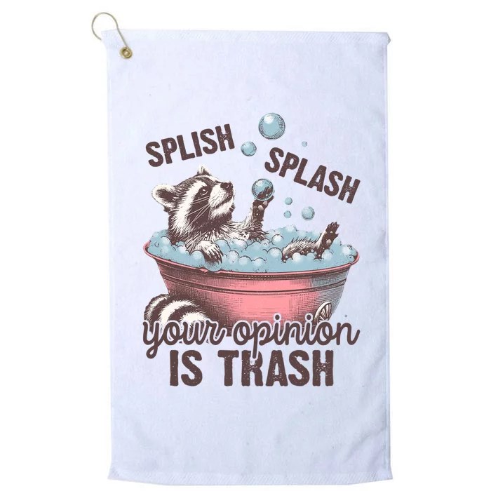 Splish Splash You Opinion Is Trash Funny Skunk Platinum Collection Golf Towel