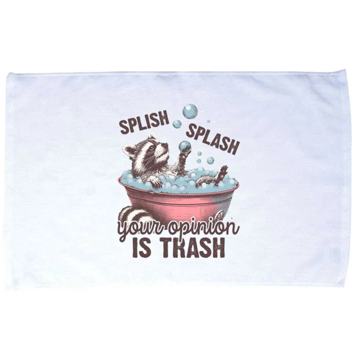 Splish Splash You Opinion Is Trash Funny Skunk Microfiber Hand Towel