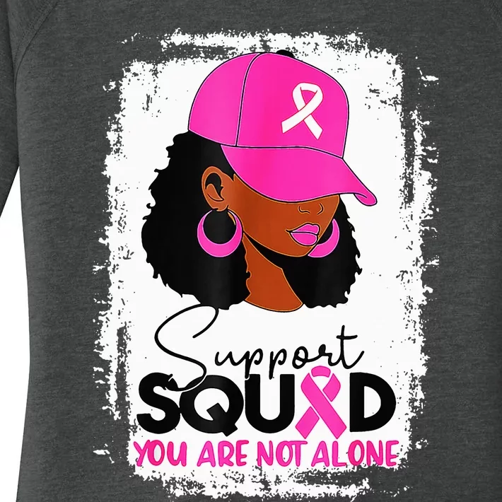 Support Squad You Are Not Alone Black Breast Cancer Women's Perfect Tri Tunic Long Sleeve Shirt