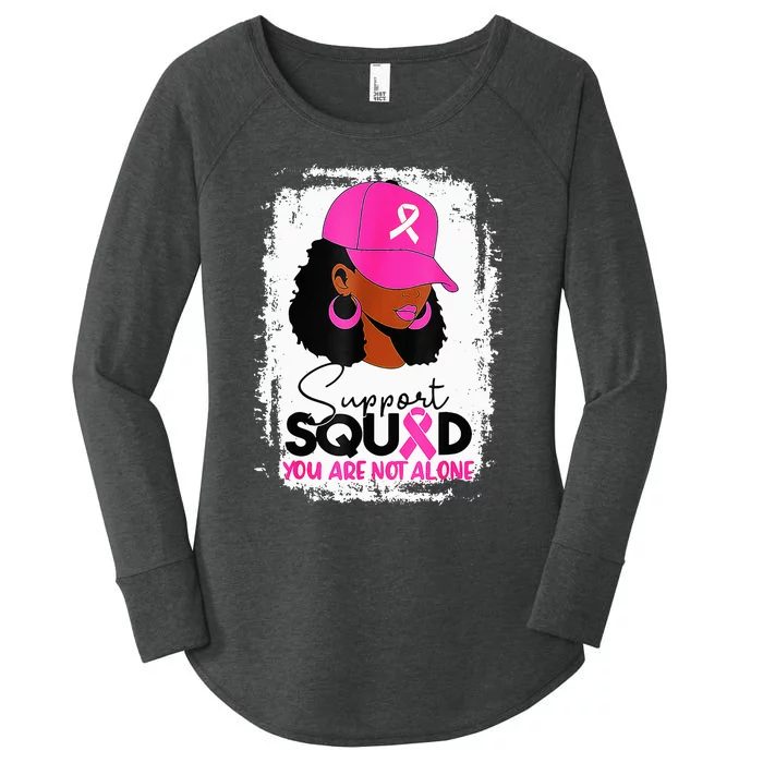 Support Squad You Are Not Alone Black Breast Cancer Women's Perfect Tri Tunic Long Sleeve Shirt