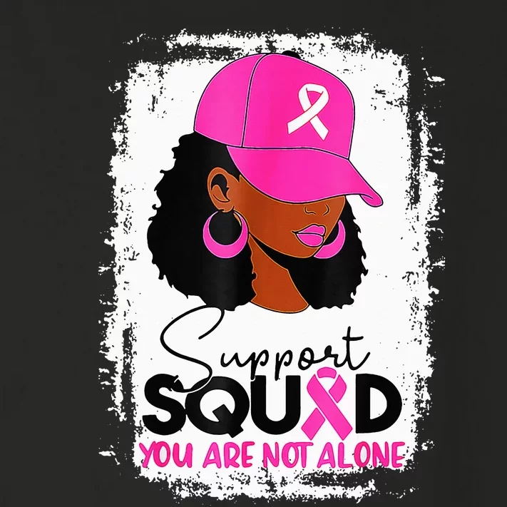 Support Squad You Are Not Alone Black Breast Cancer Toddler Long Sleeve Shirt